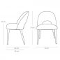 Preview: "Jyll" chair made of yellow gold velvet and legs made of black solid beech