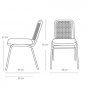 Preview: Outdoor Stuhl "Trobe" aus Aluminium und Geflecht in natürlichem beige