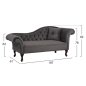 Preview: Chesterfield Sofa NIOVI aus Samt in Farbe Grau