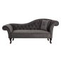 Preview: Chesterfield Sofa NIOVI aus Samt in Farbe Grau