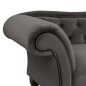 Preview: Chesterfield Sofa NIOVI aus Samt in Farbe Grau