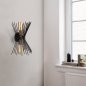 Preview: Wandlampe 2Lichter Metall Schwarz 23X16X33 cm