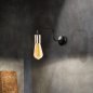 Preview: Moderne Metallwandleuchte in Schwarz/Silber