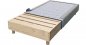 Preview: Hotel Bettuntergestell "Easy Base" 90x200 aus Holz und matten Edelstahlbeinen