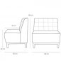 Preview: Vinnie Sitzbank 80cm in Farbe Cognac
