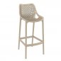 Preview: Barhocker "Air" aus Polypropylen in taupe