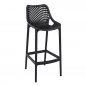 Preview: Barhocker "Air" aus Polypropylen in schwarz