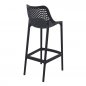 Preview: Barhocker "Air" aus Polypropylen in schwarz