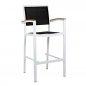 Preview: Barhocker "Cenon" aus Aluminium in weiß schwarz