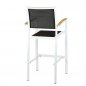 Preview: Barhocker "Cenon" aus Aluminium in weiß schwarz