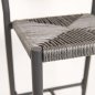 Preview: Barhocker "Jonah A" aus grauem UV-beständigem Draht (Seilgeflecht) und Aluminiumrahmen