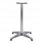 Preview: Outdoor Tischuntergestell Aluminium 58X58Χ68,5cm mit Kreuz 28x28cm Chrom