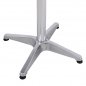 Preview: Outdoor Tischuntergestell Aluminium 58X58Χ68,5cm mit Kreuz 28x28cm Chrom