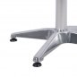 Preview: Outdoor Tischuntergestell Aluminium 58X58Χ68,5cm mit Kreuz 28x28cm Chrom