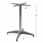 Preview: Aluminum Base 4legs 65x65x70cm with cross 48x48cm Chromed