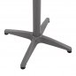 Preview: Outdoor Tischuntergestell Aluminium 66Χ66X69cm mit Kreuz 45x45cm in grau