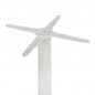 Preview: Outdoor Tischuntergestell in Aluminium weiss 66x66x69cm mit Kreuz 45x45cm