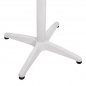 Preview: Outdoor Tischuntergestell in Aluminium weiss 66x66x69cm mit Kreuz 45x45cm