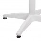 Preview: Outdoor Tischuntergestell in Aluminium weiss 66x66x69cm mit Kreuz 45x45cm