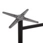 Preview: Mattschwarzes Tischuntergestell aus Metall mit zwei Säulen 78x60xH73 cm.