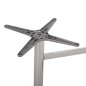 Preview: Tischuntergestell in Chromfarbe aus Metall mit zwei Säulen 78x60xH73 cm.