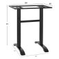 Preview: UNTERGESTELL AUS  METALL MITTELHÖHE DOPPELT IN SCHWARZ 40Χ80Χ91 cm