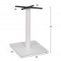 Preview: Outdoor Tischuntergestell aus Metall in weiss matte 45Χ45Χ70cm mit Kreuz 45Χ45cm