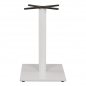 Preview: Outdoor Tischuntergestell aus Metall in weiss matte 45Χ45Χ70cm mit Kreuz 45Χ45cm