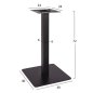 Preview: Tischuntergestell aus mattschwarzem Metall 40x40xH72cm