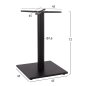 Preview: Matt gray metal table base 45 x 45 x H71.5 cm