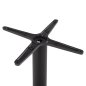 Preview: Matt gray metal table base 45 x 45 x H71.5 cm