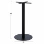 Preview: BASE METALLIC MEDIUM HEIGHT BAR BLACK MAT CROSS 46Χ46cm. Φ49X94cm