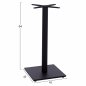 Preview: Metall Tischuntergestell mittelhoch in schwarz matt 45x45x94cm