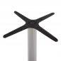 Preview: Outdoor Tischuntergestell Aluminium 66X66X107cm mit Kreuz 45X45cm Chrom