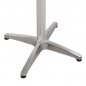 Preview: Outdoor Tischuntergestell Aluminium 66X66X107cm mit Kreuz 45X45cm Chrom
