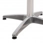 Preview: Outdoor Tischuntergestell Aluminium 66X66X107cm mit Kreuz 45X45cm Chrom