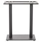 Preview: STEHTISCHGESTELL MITTELHÖHE MATTGRAUEM METALL 2-SÄULEN 40Χ80Χ90 cm