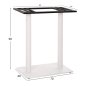 Preview: STEHTISCHGESTELL MITTELHÖHE AUS MATTWEIßEM METALL 2-SÄULEN 40Χ80Χ90 cm