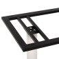 Preview: STEHTISCHGESTELL MITTELHÖHE AUS MATTWEIßEM METALL 2-SÄULEN 40Χ80Χ90 cm