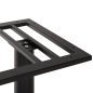 Preview: STEHTISCHGESTELL MITTELHÖHE MATTSCHWARZES METALL 2-SÄULEN 40Χ80Χ90 cm