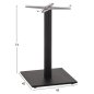 Preview: UNTERGESTELL FÜR TISCH ALUMINIUM GRAU-48x48cm KREUZ- 45Χ45Χ73 cm