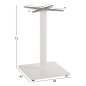 Preview: UNTERGESTELL FÜR TISCH ALUMINIUM MATTWEISS-48x48cm KREUZ- 45Χ45Χ73 cm - Kopie