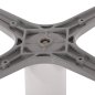 Preview: UNTERGESTELL FÜR TISCH ALUMINIUM MATTWEISS-48x48cm KREUZ- 45Χ45Χ73 cm - Kopie