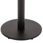 Preview: ALUMINIUM-TISCHGESTELL RUND SCHWARZ MATTE KREUZ 48X48cm Φ45X73cm