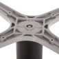 Preview: ALUMINIUM-TISCHGESTELL RUND SCHWARZ MATTE KREUZ 48X48cm Φ45X73cm