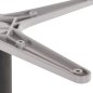 Preview: ALUMINIUM-TISCHGESTELL RUND SCHWARZ MATTE KREUZ 48X48cm Φ45X73cm
