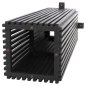 Preview: BARTISCHBEINE-UNTERGESTELL QUADRATISCH MINDIHOLZ IN SCHWARZ 40x40x90Hcm