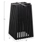 Preview: TISCHBEINE-UNTERGESTELL QUADRATISCH MINDIHOLZ IN SCHWARZ 60x60x73Hcm