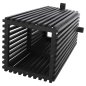 Preview: TISCHBEINE-UNTERGESTELL QUADRATISCH MINDIHOLZ IN SCHWARZ 60x60x73Hcm