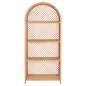 Preview: BÜCHERREGAL AUS NATÜRLICHEM RATTAN IN NATÜRLICHER FARBE 80x40x182Hcm